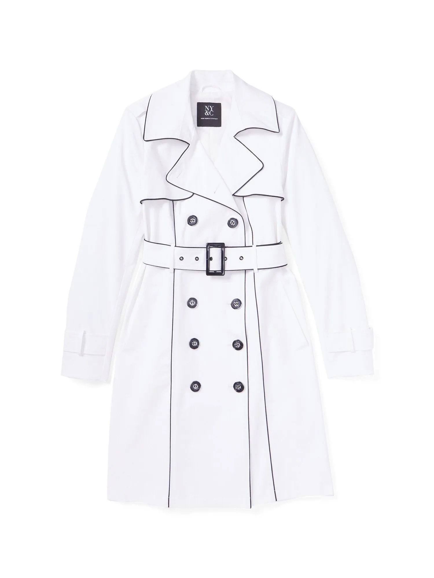 Piped Military Belted Trenchcoat - City Trench Collection