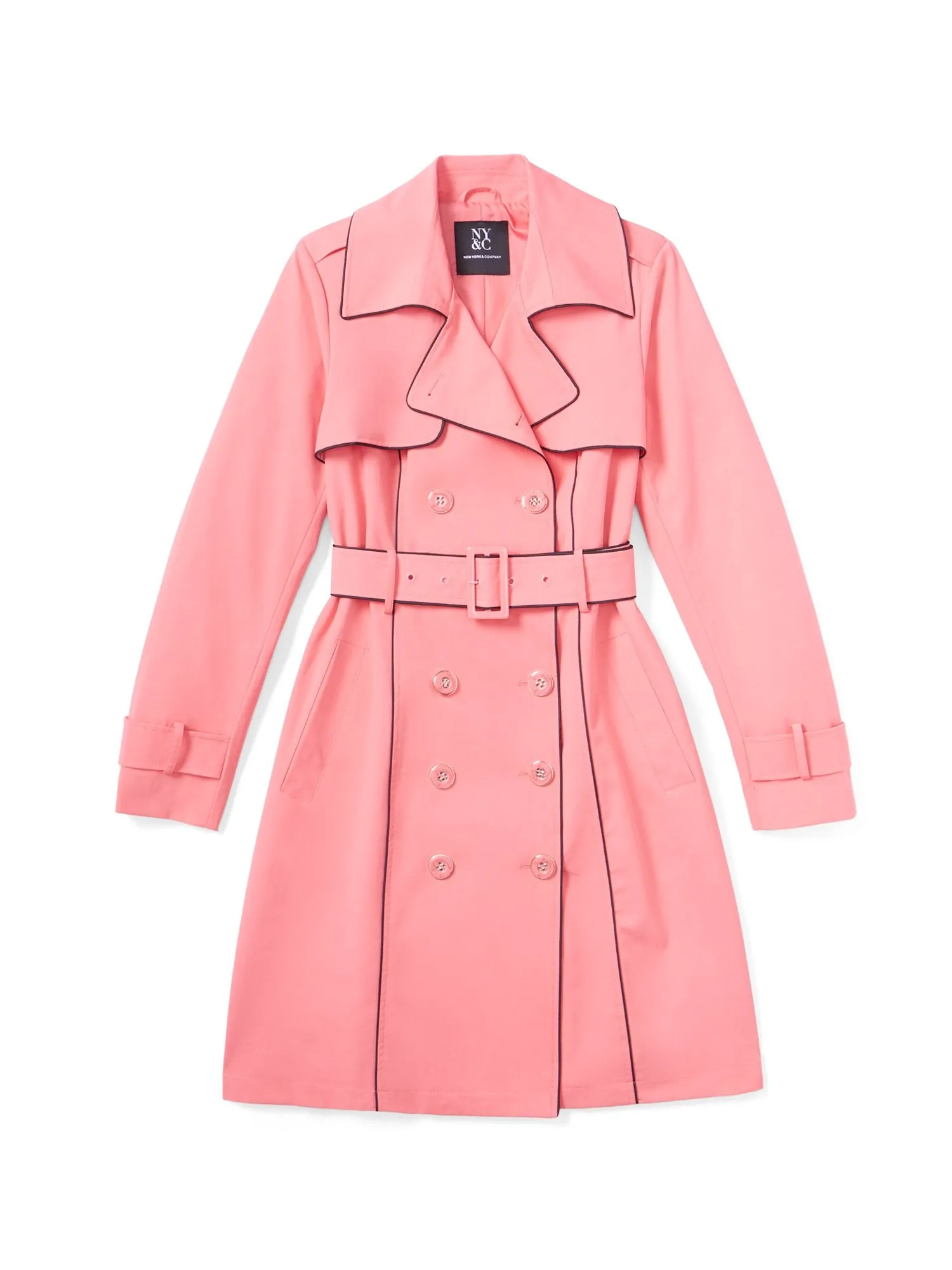 Piped Military Belted Trenchcoat - City Trench Collection