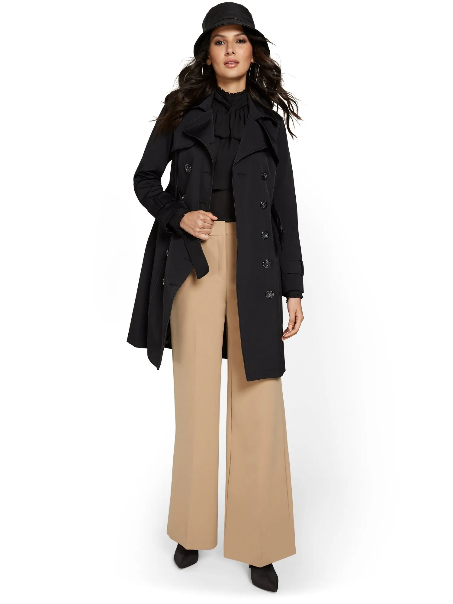 Piped Military Belted Trenchcoat - City Trench Collection