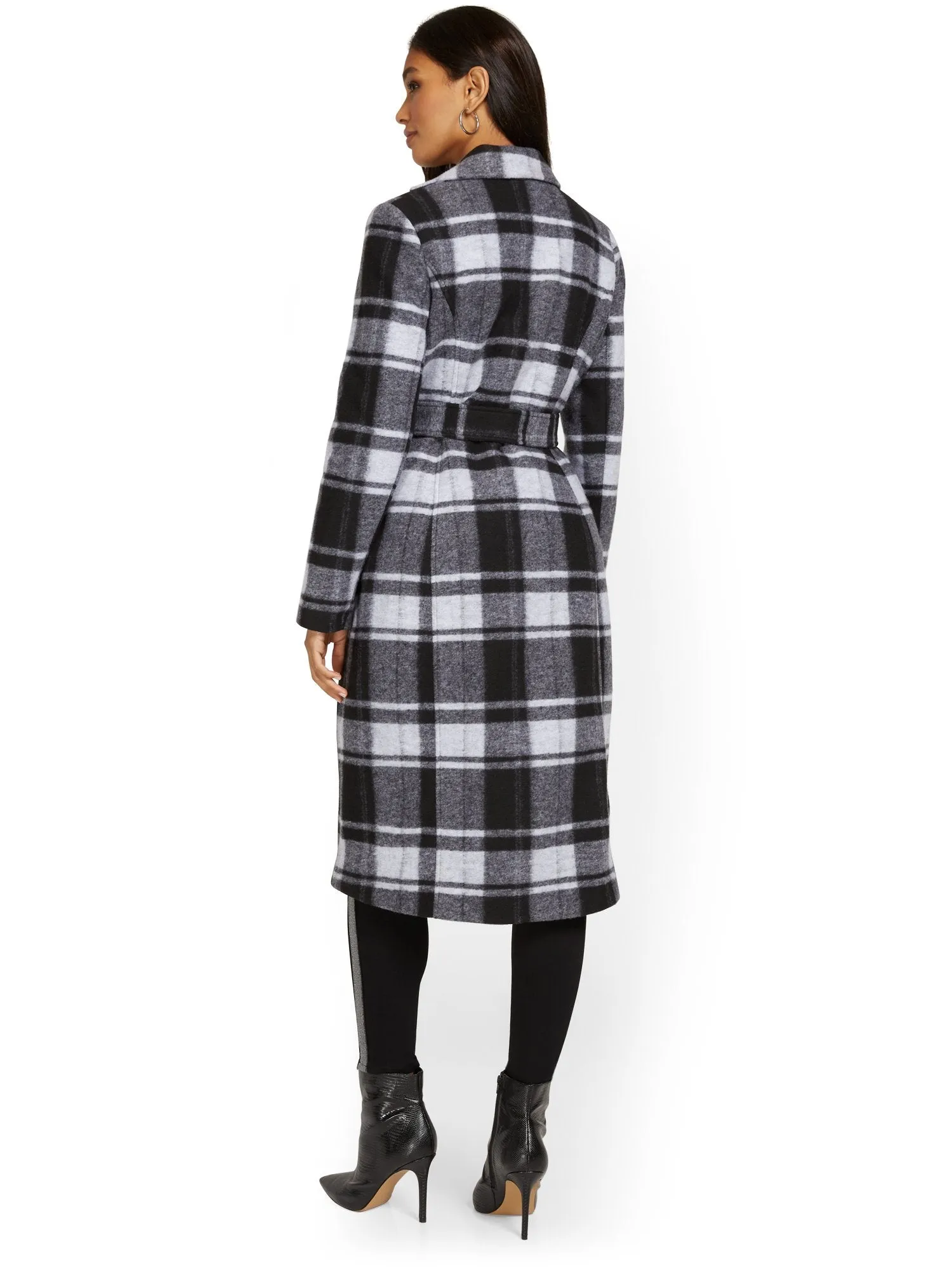 Plaid Longline Jacket