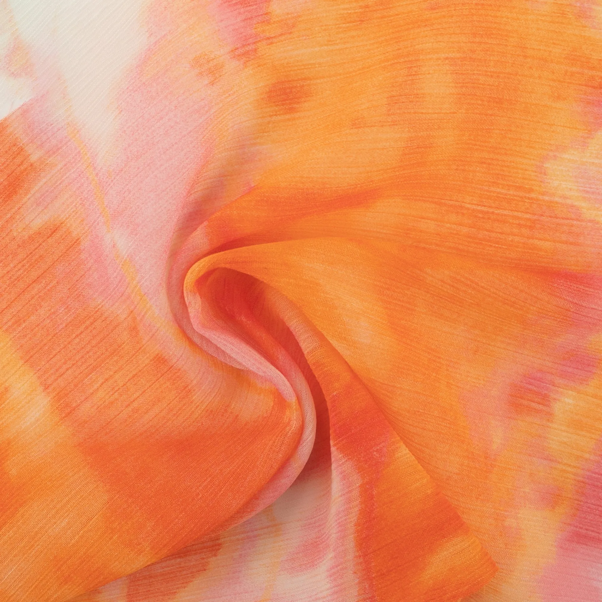 Printed Chiffon - YORYU - Marble - Orange