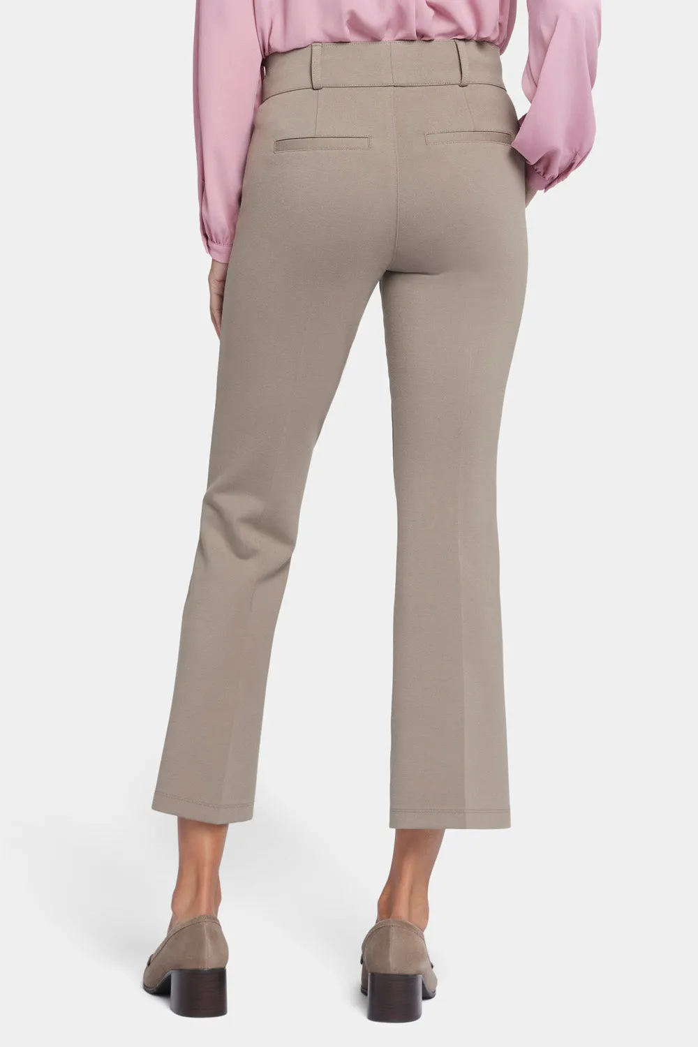 Pull-On Flared Ankle Trouser Pants - Saddlewood