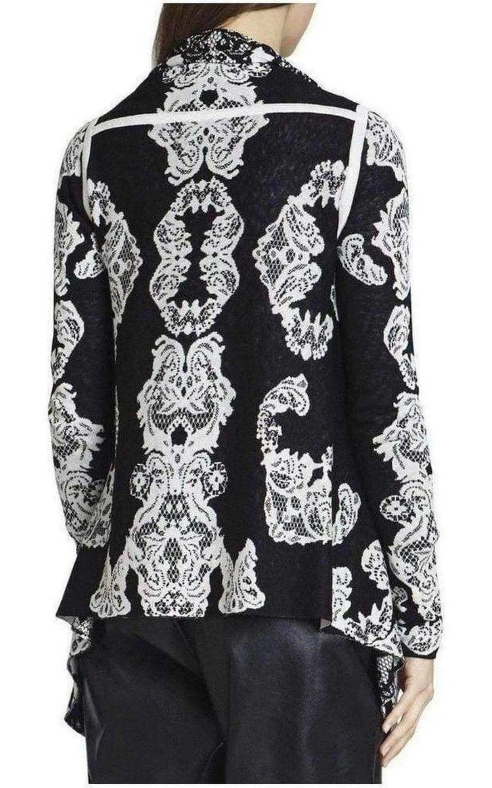 Ruba Lace Jacquard Cardi-Wrap