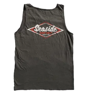 Seaside Surf Garment Dyed Vintage Logo Tank Tee - Smoke