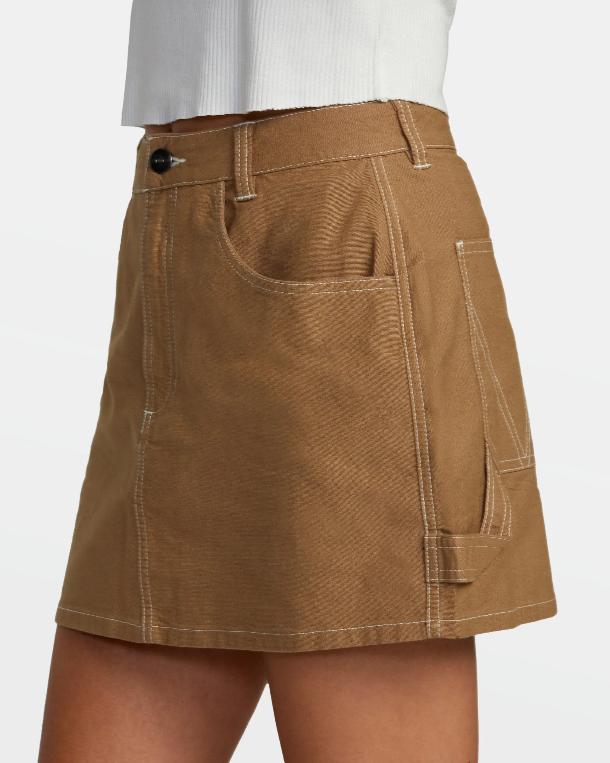 Spring Shift Mini Skirt - Ermine