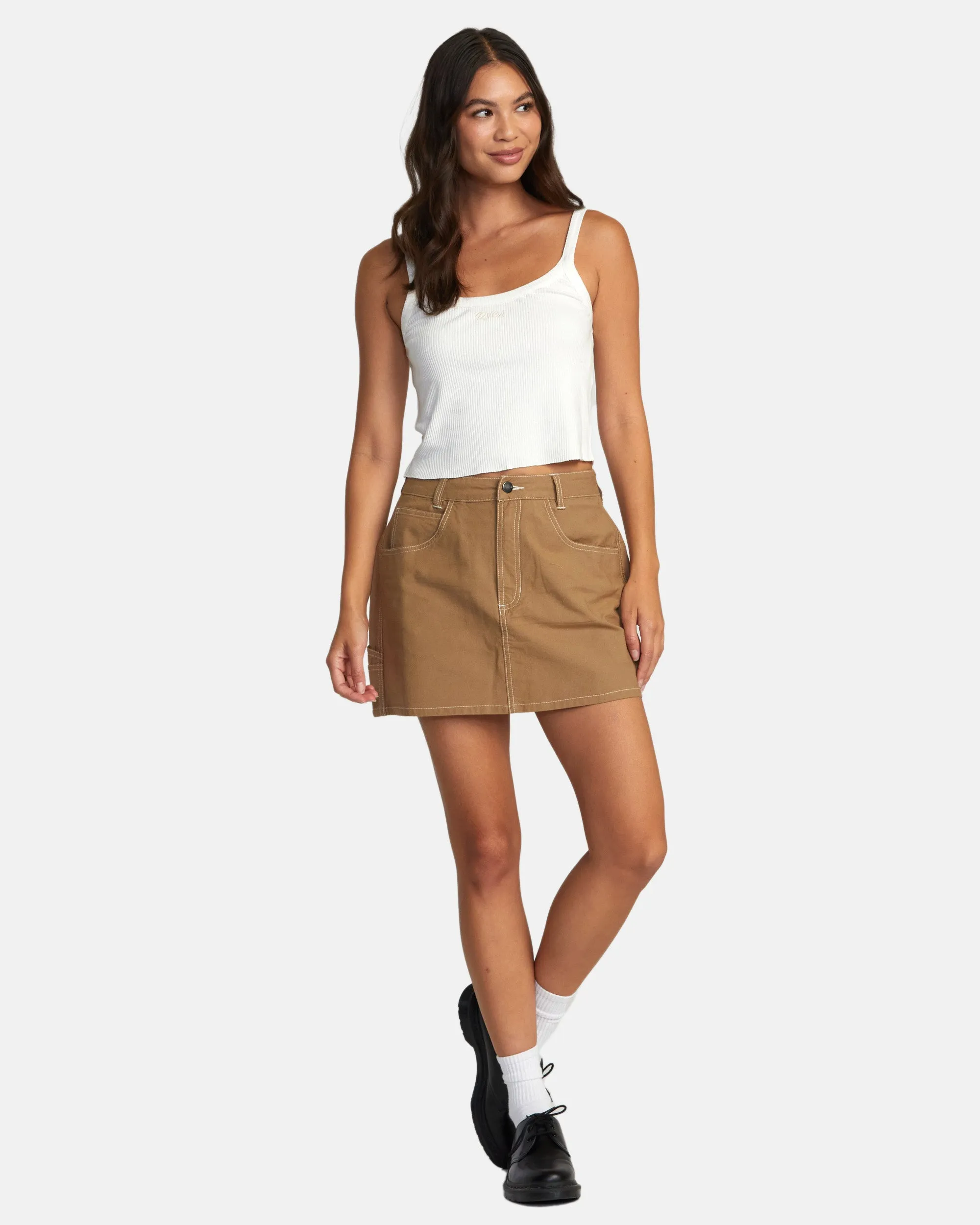 Spring Shift Mini Skirt - Ermine