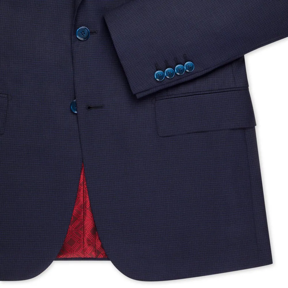 STEFANO RICCI Woven Two Button Suit NAVY