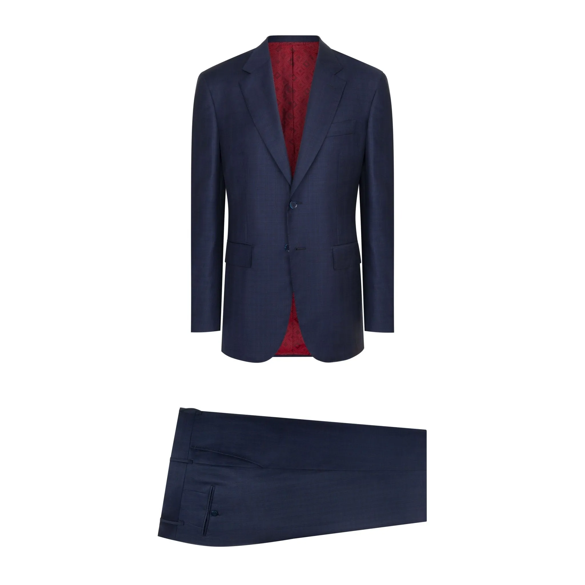 STEFANO RICCI Woven Two Button Suit NAVY