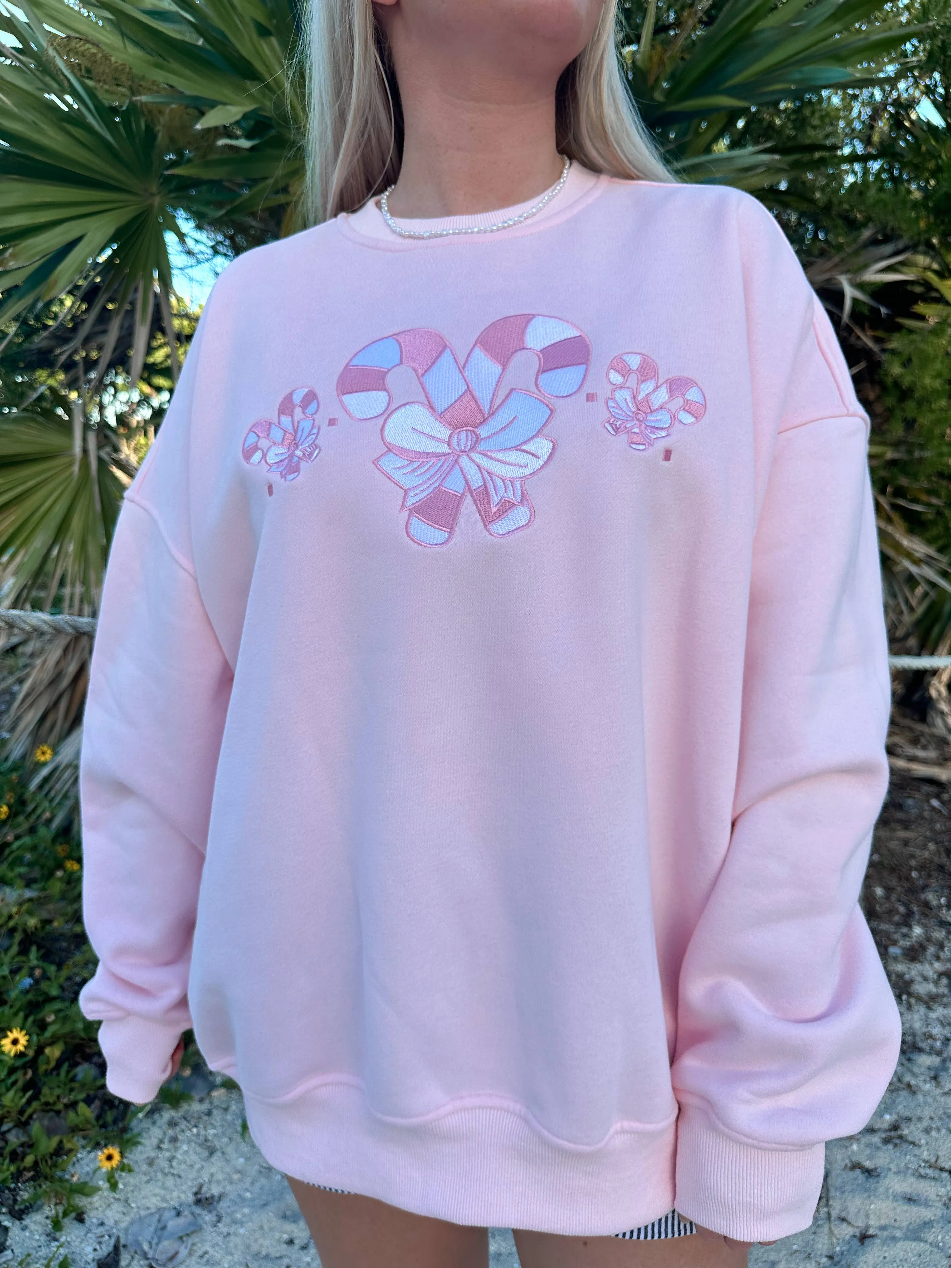 Sunkissed Coconut Candy Cane Wonderland Sweatshirt