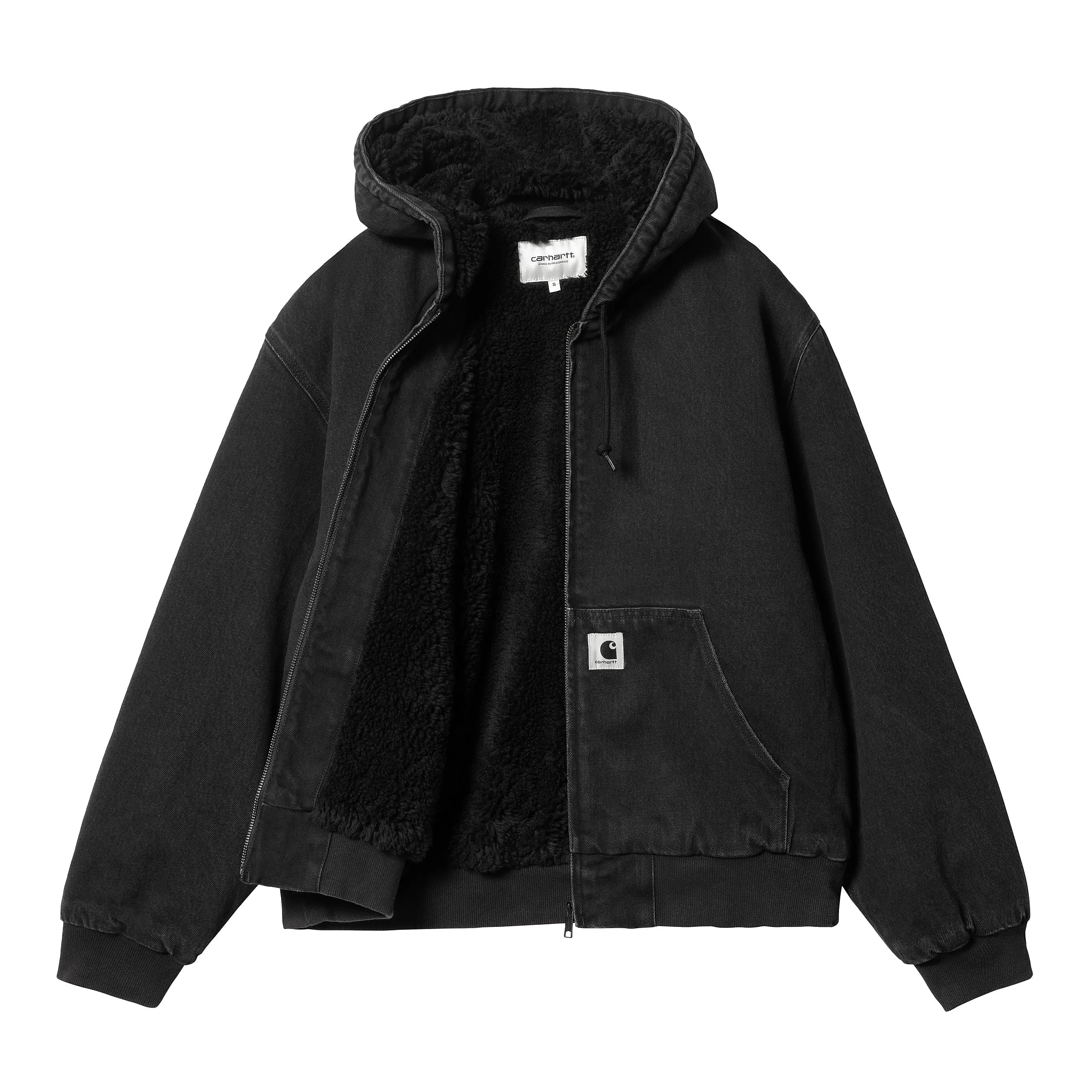 W' OG ACTIVE JACKET BLACK STONE WASHED