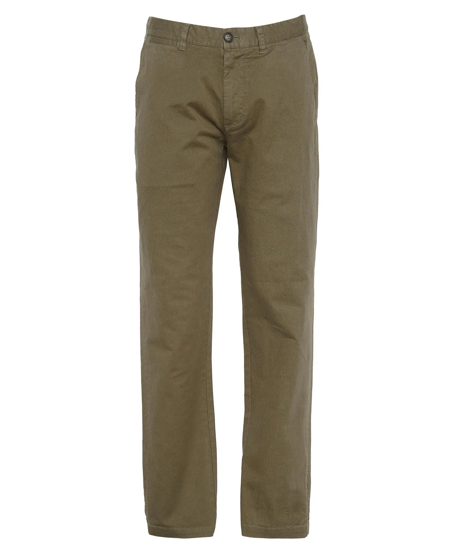 Washed Stretch Twill Tailored Fit Trouser - Olive