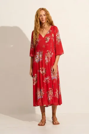 Willow Midi Dress Red