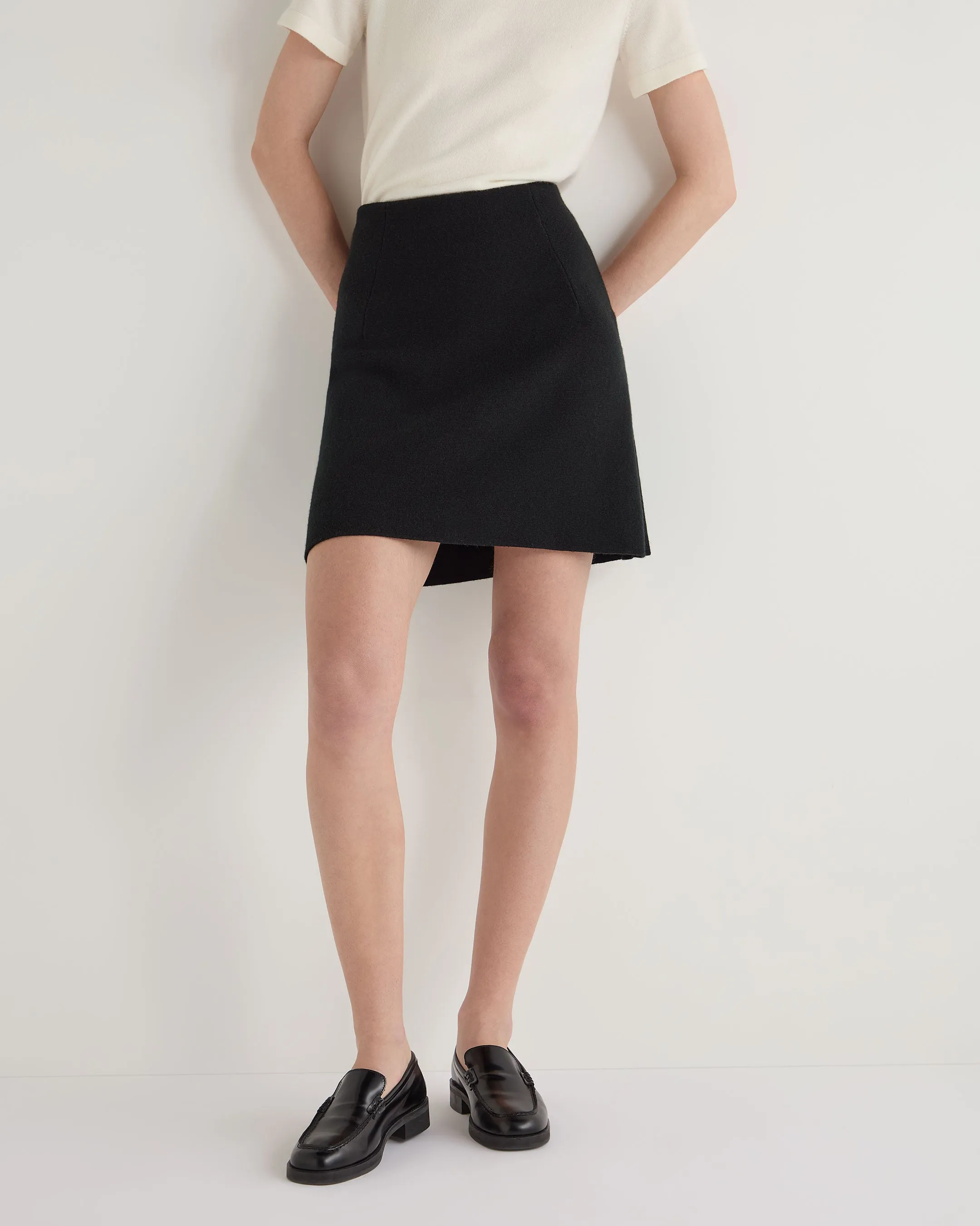 Women's Milano Mini Cashmere Skirt Black