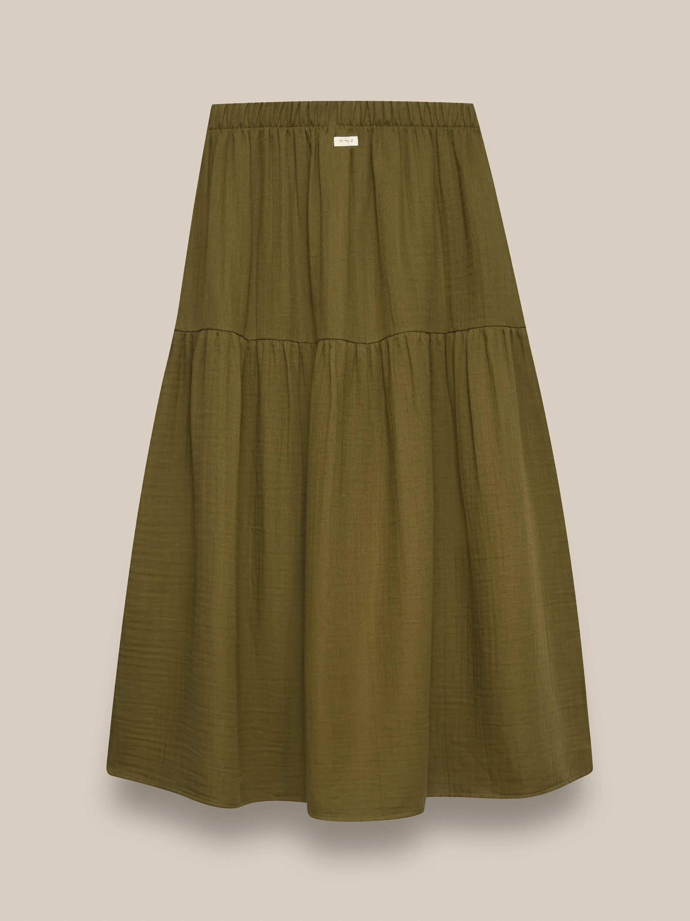 Women's Olive Muslin Skirt