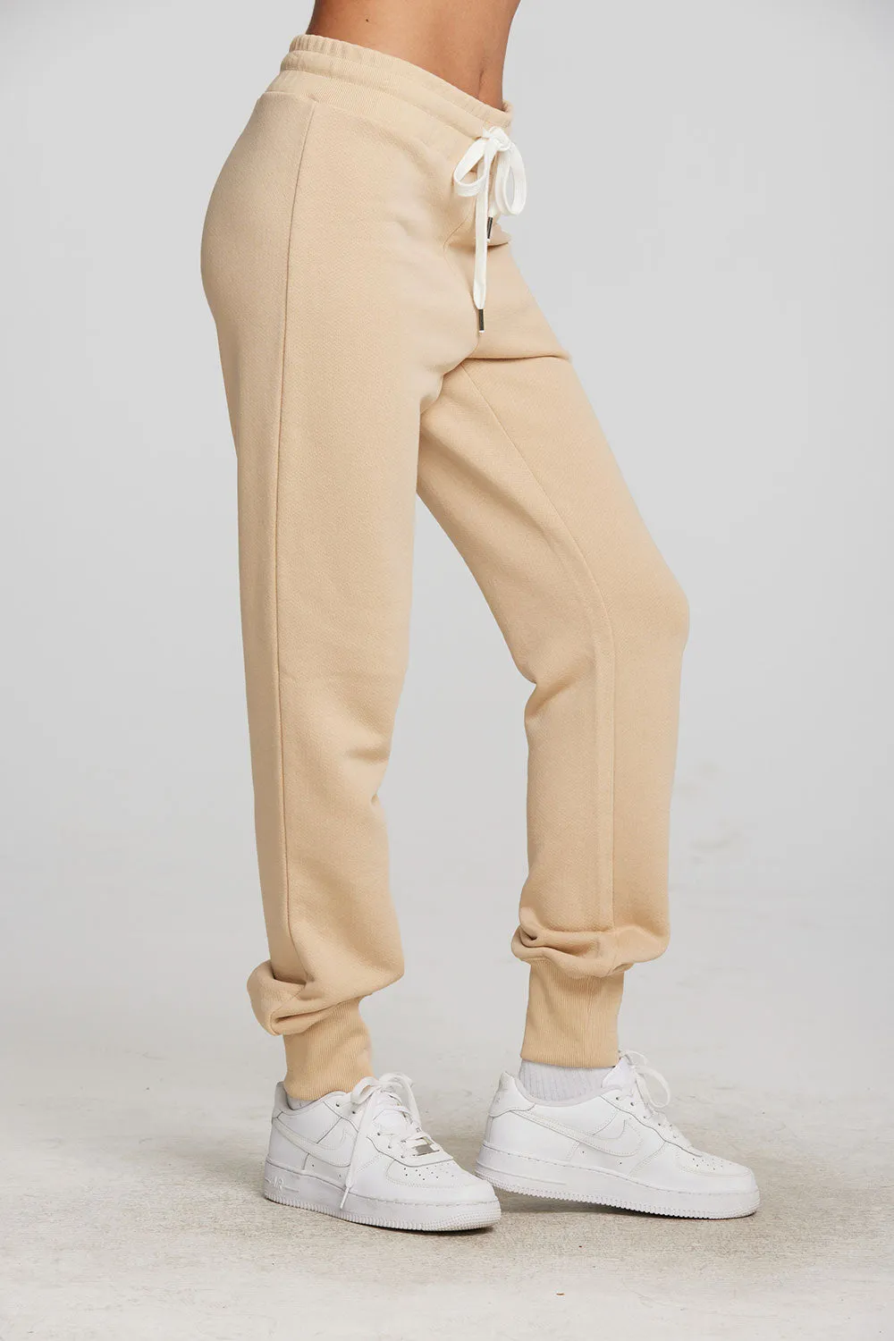 Zuma Cotton Terry Joggers with Rib And Shoestring Tie