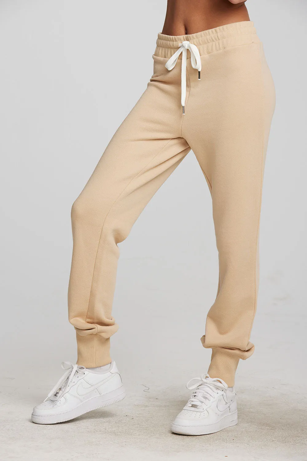 Zuma Cotton Terry Joggers with Rib And Shoestring Tie