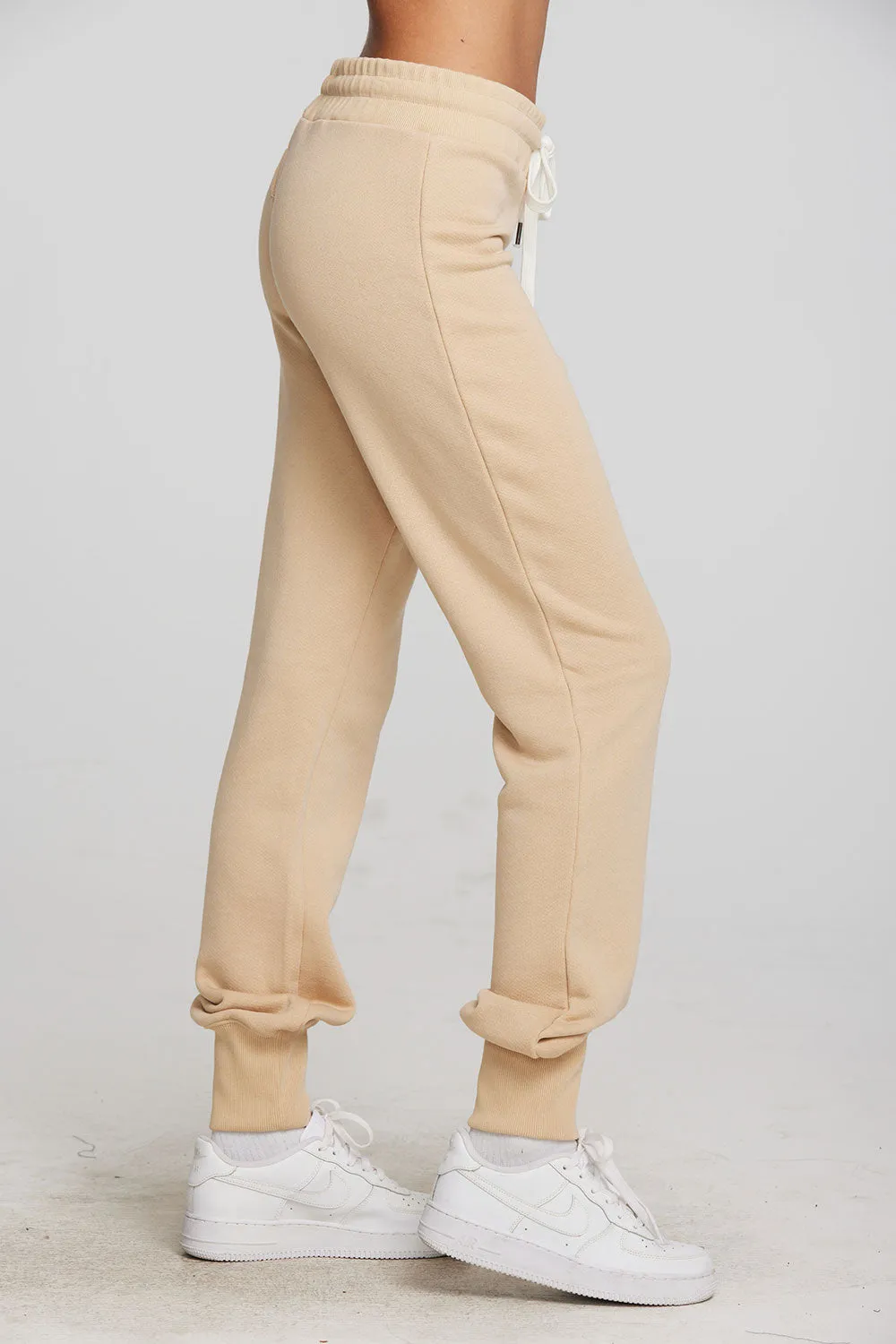 Zuma Cotton Terry Joggers with Rib And Shoestring Tie